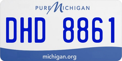 MI license plate DHD8861