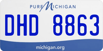 MI license plate DHD8863