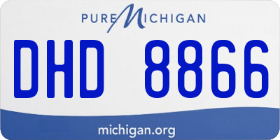 MI license plate DHD8866