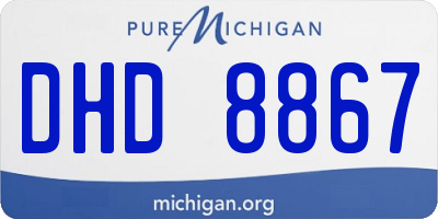 MI license plate DHD8867