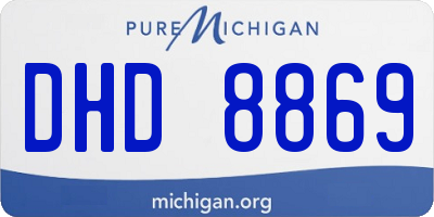 MI license plate DHD8869