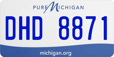 MI license plate DHD8871