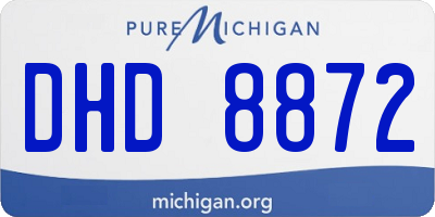 MI license plate DHD8872