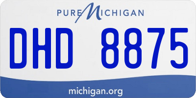MI license plate DHD8875