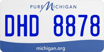 MI license plate DHD8878