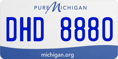 MI license plate DHD8880