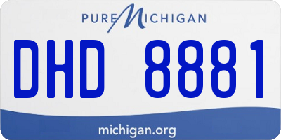 MI license plate DHD8881
