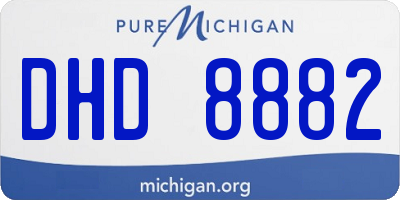 MI license plate DHD8882