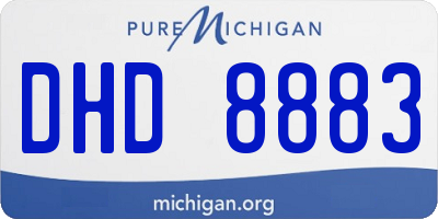 MI license plate DHD8883