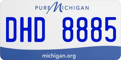 MI license plate DHD8885