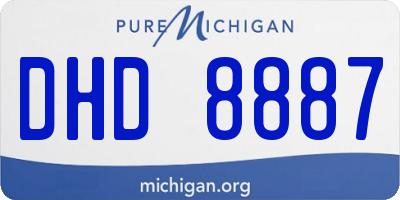 MI license plate DHD8887