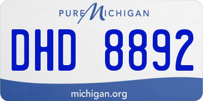 MI license plate DHD8892