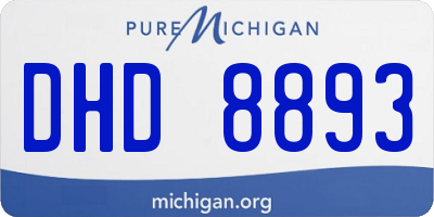 MI license plate DHD8893