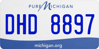 MI license plate DHD8897