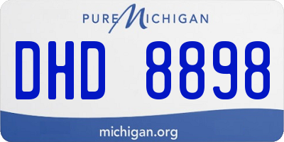 MI license plate DHD8898