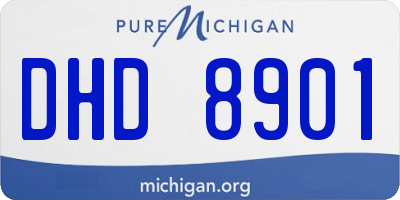 MI license plate DHD8901