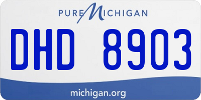 MI license plate DHD8903