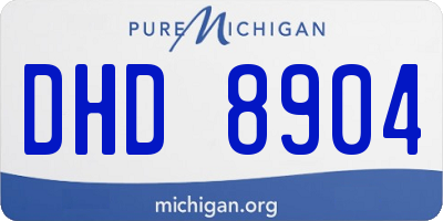 MI license plate DHD8904