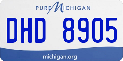 MI license plate DHD8905
