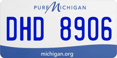 MI license plate DHD8906