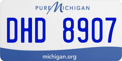 MI license plate DHD8907
