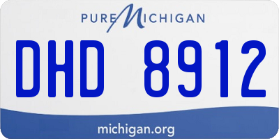 MI license plate DHD8912