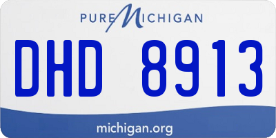 MI license plate DHD8913