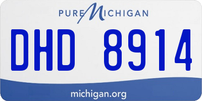 MI license plate DHD8914