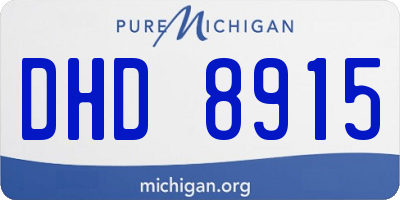 MI license plate DHD8915