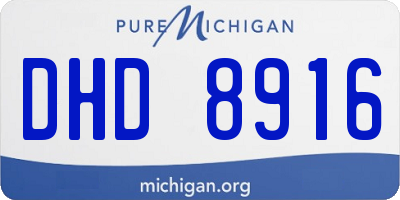 MI license plate DHD8916
