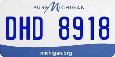 MI license plate DHD8918