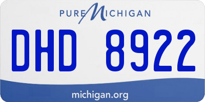 MI license plate DHD8922