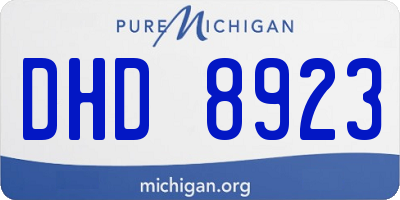 MI license plate DHD8923