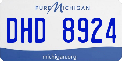 MI license plate DHD8924