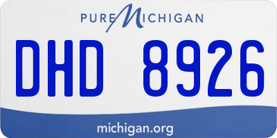 MI license plate DHD8926