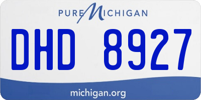 MI license plate DHD8927