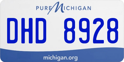 MI license plate DHD8928