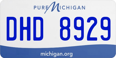 MI license plate DHD8929