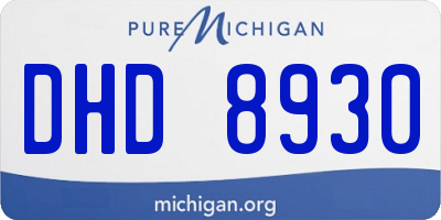 MI license plate DHD8930