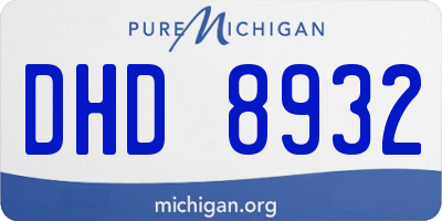 MI license plate DHD8932