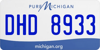 MI license plate DHD8933