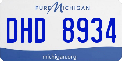 MI license plate DHD8934