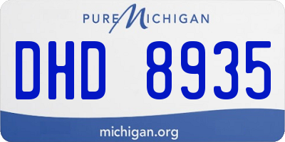 MI license plate DHD8935