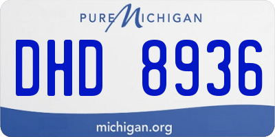 MI license plate DHD8936