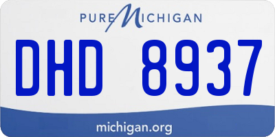 MI license plate DHD8937