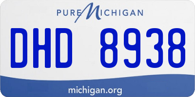 MI license plate DHD8938