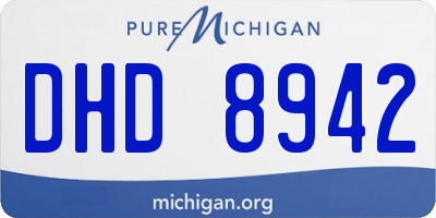 MI license plate DHD8942