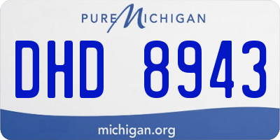 MI license plate DHD8943