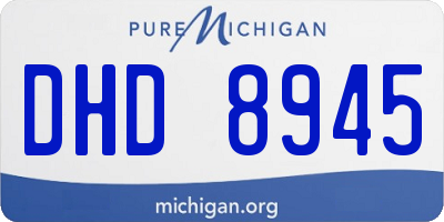 MI license plate DHD8945