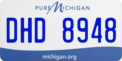 MI license plate DHD8948